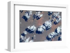 Satellite view of clouds over landscape, Kyzylorda Province, Kazakhstan-null-Framed Photographic Print