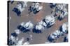 Satellite view of clouds over landscape, Kyzylorda Province, Kazakhstan-null-Stretched Canvas
