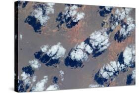 Satellite view of clouds over landscape, Kyzylorda Province, Kazakhstan-null-Stretched Canvas