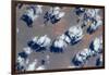 Satellite view of clouds over landscape, Kyzylorda Province, Kazakhstan-null-Framed Photographic Print