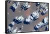 Satellite view of clouds over landscape, Kyzylorda Province, Kazakhstan-null-Framed Stretched Canvas