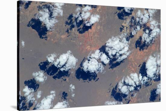 Satellite view of clouds over landscape, Kyzylorda Province, Kazakhstan-null-Stretched Canvas