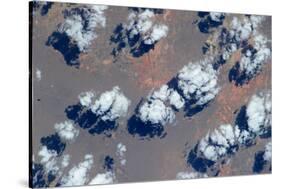 Satellite view of clouds over landscape, Kyzylorda Province, Kazakhstan-null-Stretched Canvas