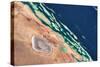 Satellite view of coastal area at Red Sea, Yanbu AL Bahr, Al Madinah Province, Saudi Arabia-null-Stretched Canvas