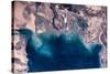 Satellite view of coastal area of Kuwait, Iraq and Iran in Persian Gulf-null-Stretched Canvas