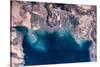 Satellite view of coastal area of Kuwait, Iraq and Iran in Persian Gulf-null-Stretched Canvas