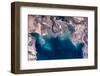 Satellite view of coastal area of Kuwait, Iraq and Iran in Persian Gulf-null-Framed Photographic Print