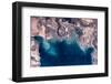 Satellite view of coastal area of Kuwait, Iraq and Iran in Persian Gulf-null-Framed Photographic Print