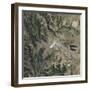 Satellite View of Copahue Volcano-null-Framed Photographic Print