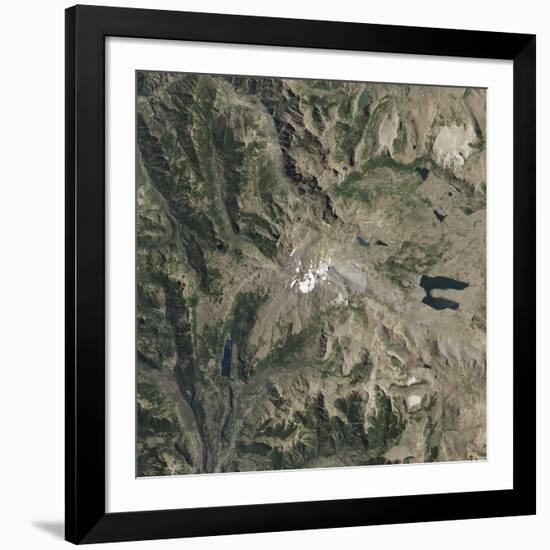 Satellite View of Copahue Volcano-null-Framed Photographic Print