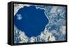Satellite view of Crater Lake, Oregon, USA-null-Framed Stretched Canvas