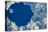 Satellite view of Crater Lake, Oregon, USA-null-Stretched Canvas