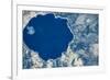 Satellite view of Crater Lake, Oregon, USA-null-Framed Photographic Print