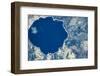 Satellite view of Crater Lake, Oregon, USA-null-Framed Photographic Print