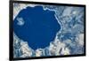 Satellite view of Crater Lake, Oregon, USA-null-Framed Photographic Print