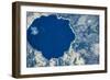 Satellite view of Crater Lake, Oregon, USA-null-Framed Photographic Print