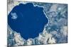 Satellite view of Crater Lake, Oregon, USA-null-Mounted Photographic Print