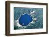 Satellite view of Crater Lake, Oregon, USA-null-Framed Photographic Print