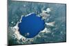 Satellite view of Crater Lake, Oregon, USA-null-Mounted Photographic Print