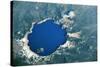 Satellite view of Crater Lake, Oregon, USA-null-Stretched Canvas