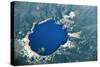 Satellite view of Crater Lake, Oregon, USA-null-Stretched Canvas