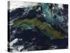 Satellite View of Cuba-null-Stretched Canvas
