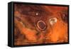 Satellite view of desert area, Tamanrasset, Algeria-null-Framed Stretched Canvas