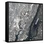 Satellite View of East Rutherford, New Jersy, and Manhattan-null-Framed Stretched Canvas