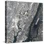 Satellite View of East Rutherford, New Jersy, and Manhattan-null-Stretched Canvas