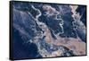 Satellite view of estuary, Camballin, Western Australia, Australia-null-Framed Stretched Canvas