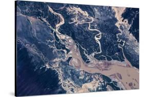 Satellite view of estuary, Camballin, Western Australia, Australia-null-Stretched Canvas