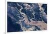 Satellite view of estuary, Camballin, Western Australia, Australia-null-Framed Photographic Print