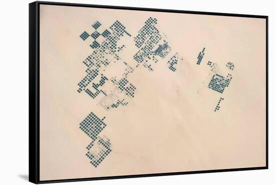 Satellite view of fields in North Darfur, Sudan-null-Framed Stretched Canvas