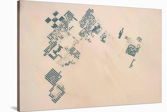 Satellite view of fields in North Darfur, Sudan-null-Stretched Canvas