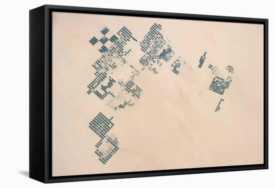 Satellite view of fields in North Darfur, Sudan-null-Framed Stretched Canvas