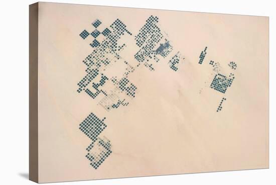 Satellite view of fields in North Darfur, Sudan-null-Stretched Canvas