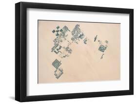 Satellite view of fields in North Darfur, Sudan-null-Framed Photographic Print