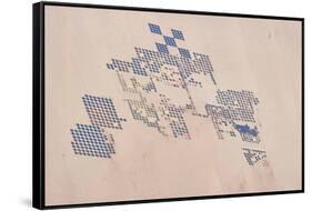Satellite view of fields in Shamal Darfur, Sudan-null-Framed Stretched Canvas