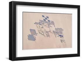 Satellite view of fields in Shamal Darfur, Sudan-null-Framed Photographic Print