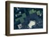 Satellite view of fields near Bladworth, Saskatchewan, Canada-null-Framed Photographic Print