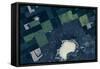 Satellite view of fields near Bladworth, Saskatchewan, Canada-null-Framed Stretched Canvas