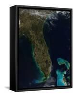 Satellite View of Florida-null-Framed Stretched Canvas