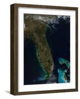 Satellite View of Florida-null-Framed Photographic Print