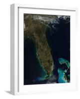 Satellite View of Florida-null-Framed Photographic Print