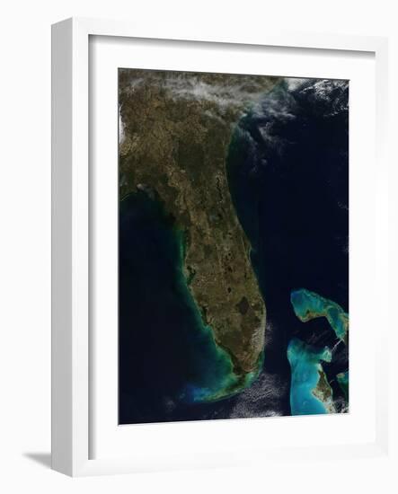Satellite View of Florida-null-Framed Photographic Print