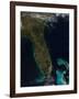 Satellite View of Florida-null-Framed Photographic Print