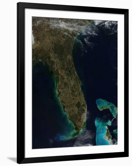 Satellite View of Florida-null-Framed Photographic Print