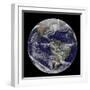 Satellite View of Full Earth Showing a Powerful Winter Storm-null-Framed Photographic Print