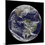 Satellite View of Full Earth Showing a Powerful Winter Storm-null-Mounted Photographic Print