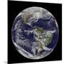 Satellite View of Full Earth Showing a Powerful Winter Storm-null-Mounted Photographic Print